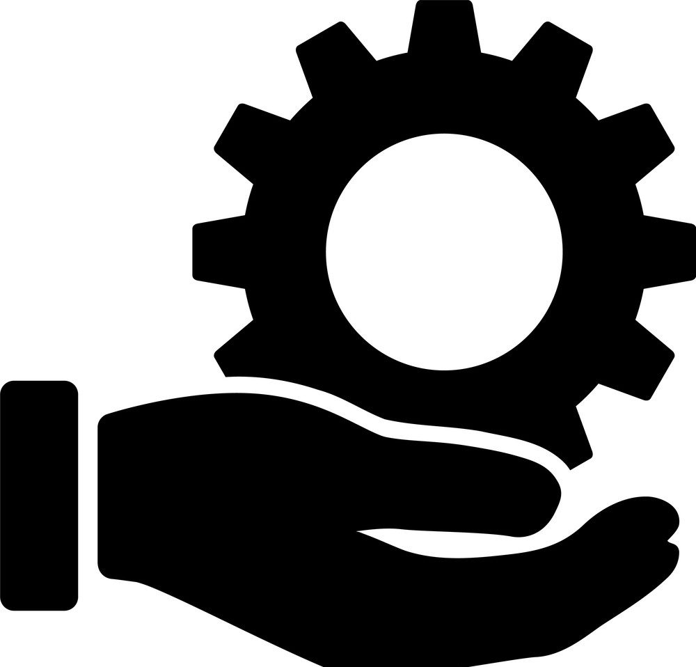 TyrePal service gear flat icon